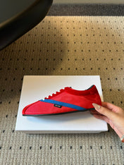 CELINE 26S SNEAKERS IN RED VELVET