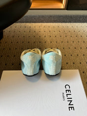 CELINE 26S SNEAKERS IN PASTEL BLUE VELVET