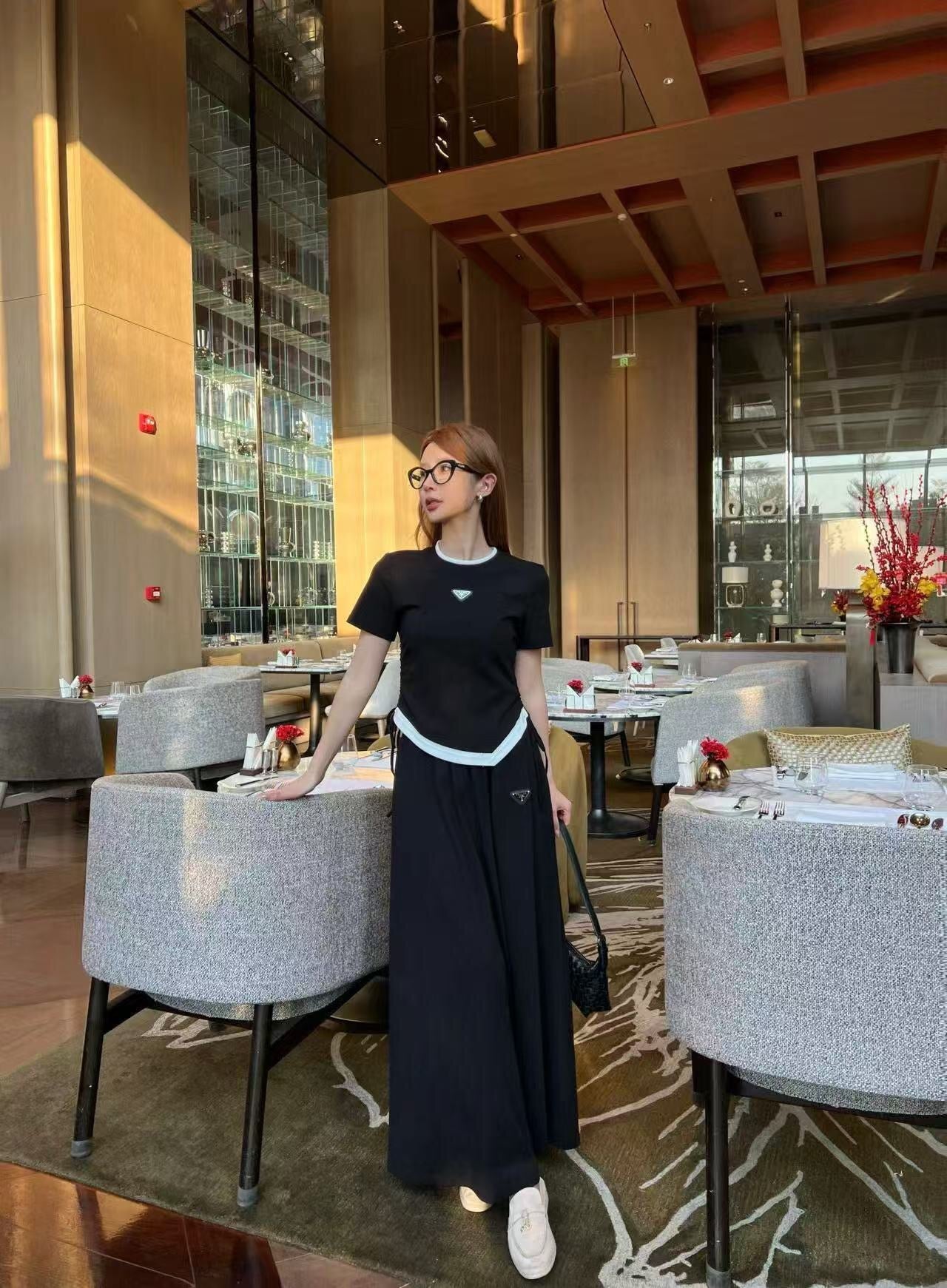 PRADA 26S TOP AND SKIRT SET STYLE 835