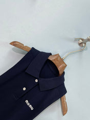 MIUMIU 26S SLEEVELESS POLO TOP STYLE 1087