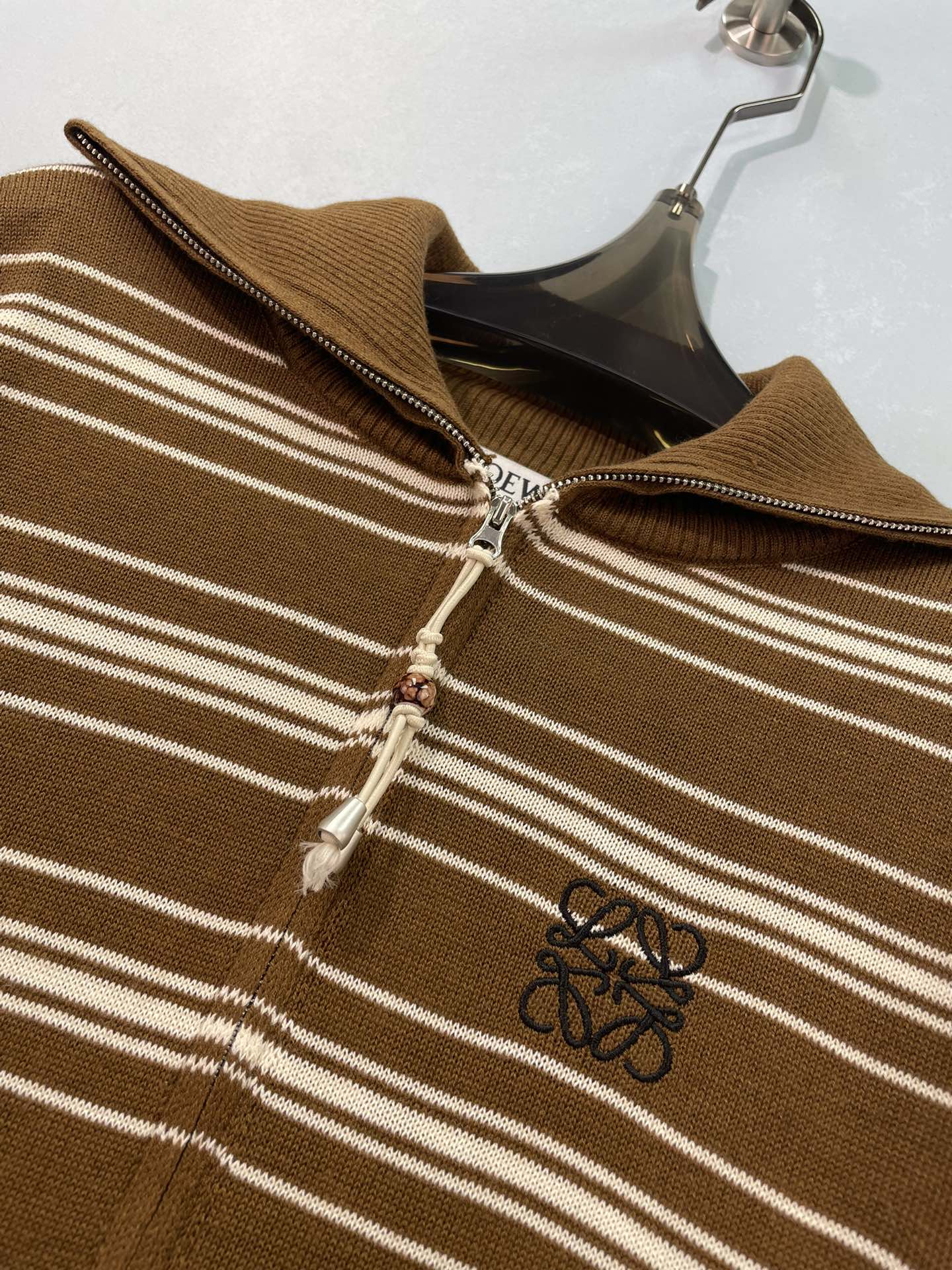 LOEWE 26S ZIP-UP KNIT CARDIGAN 722