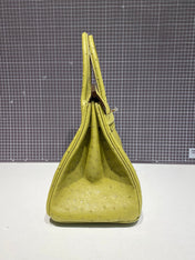 HM BIRKIN 30CM LIME OSTRICH LEATHER GOLD HARDWARE