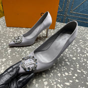 LV MET SLINGBACK PUMP GREY