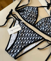 CD Oblique Bikini Navy Blue Polyamide