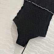Coco Double C Jacquard Logo Classic One-piece Swimsuit