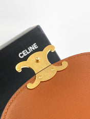 MINI BESACE CLEA 15 IN BROWN TEXTILE AND CALFSKIN
