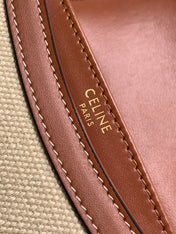 MINI BESACE CLEA 15 IN BROWN TEXTILE AND CALFSKIN
