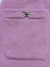 CC ICONIC SKIRT IN PINK WOOL KNIT WITH FRONT POCKETS