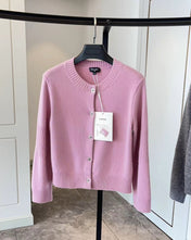 CC  CRYSTAL BUTTON PINK CARDIGAN