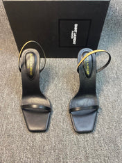 OPAQUE HIGH HEELS IN BLACK CALFSKIN