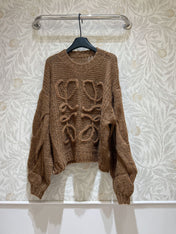 LOEWE SWEATER IN BROWN KNITTING