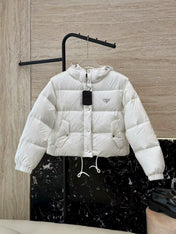 PRA CONVERTABLE DOWN JACKET IN WHITE RE-NYLON