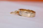 H COLLIER DE CHIEN DIAMOND ROSE GOLD BAND RINGS