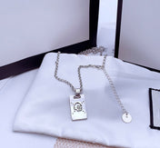 GG GHOST STERLING SILVER SKULL NECKLACE
