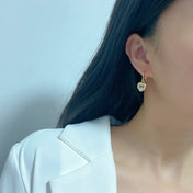 HAPPY HEART PINK GOLD EARRINGS DIAMOND
