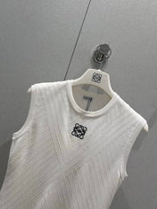 Loewe 2025 Embroidered Knitted Vest Wool