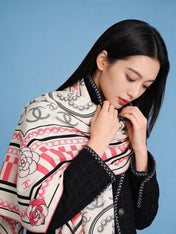 CHANEL 26S SCARF 135 IN CASHMERE AND SILK 306115