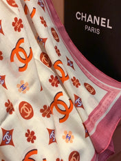 CHANEL 26S SCARF 140 IN CASHMERE AND SILK 306123