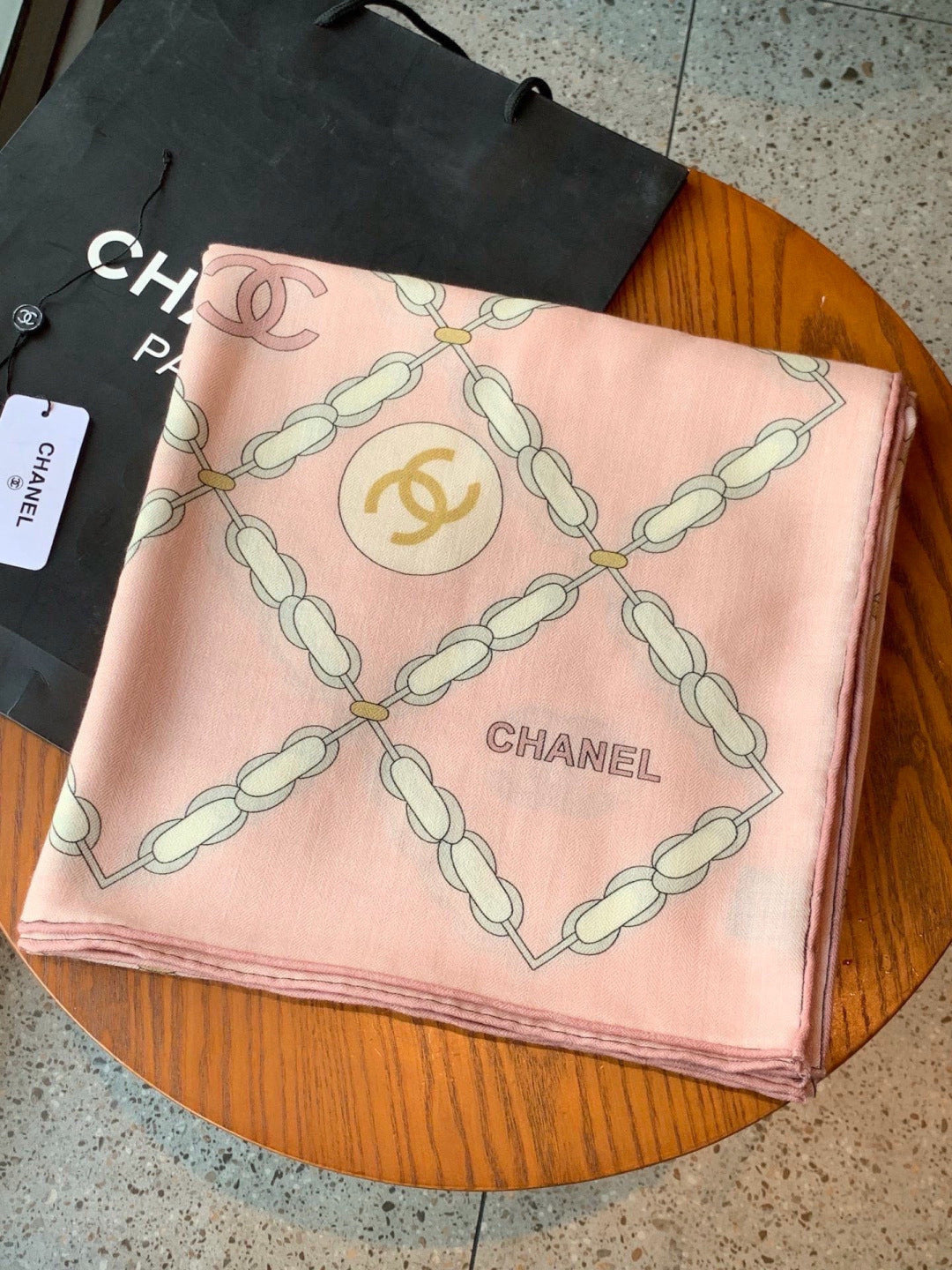 CHANEL 26S SCARF 135 IN CASHMERE AND SILK 306125