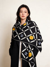 CHANEL 26S SCARF 135 IN CASHMERE AND SILK 306126
