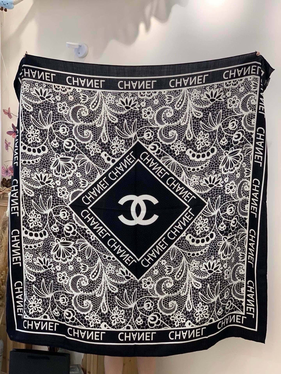 CHANEL 26S SCARF 135 IN CASHMERE AND SILK 306135