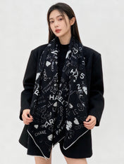 CHANEL 26S SCARF 135 IN CASHMERE AND SILK 307241