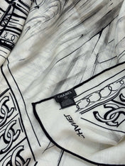 CHANEL 26S SCARF 135 IN CASHMERE AND SILK 309305