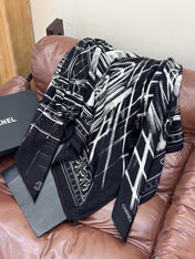 CHANEL 26S SCARF 135 IN CASHMERE AND SILK 309306