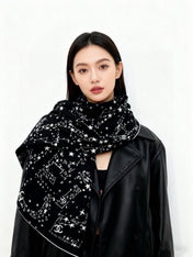 CHANEL 26S SCARF 135 IN CASHMERE AND SILK 309310