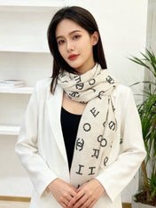 CHANEL 26S SCARF 135 IN CASHMERE AND SILK 309322