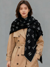 CHANEL 26S SCARF 135 IN CASHMERE AND SILK 309323