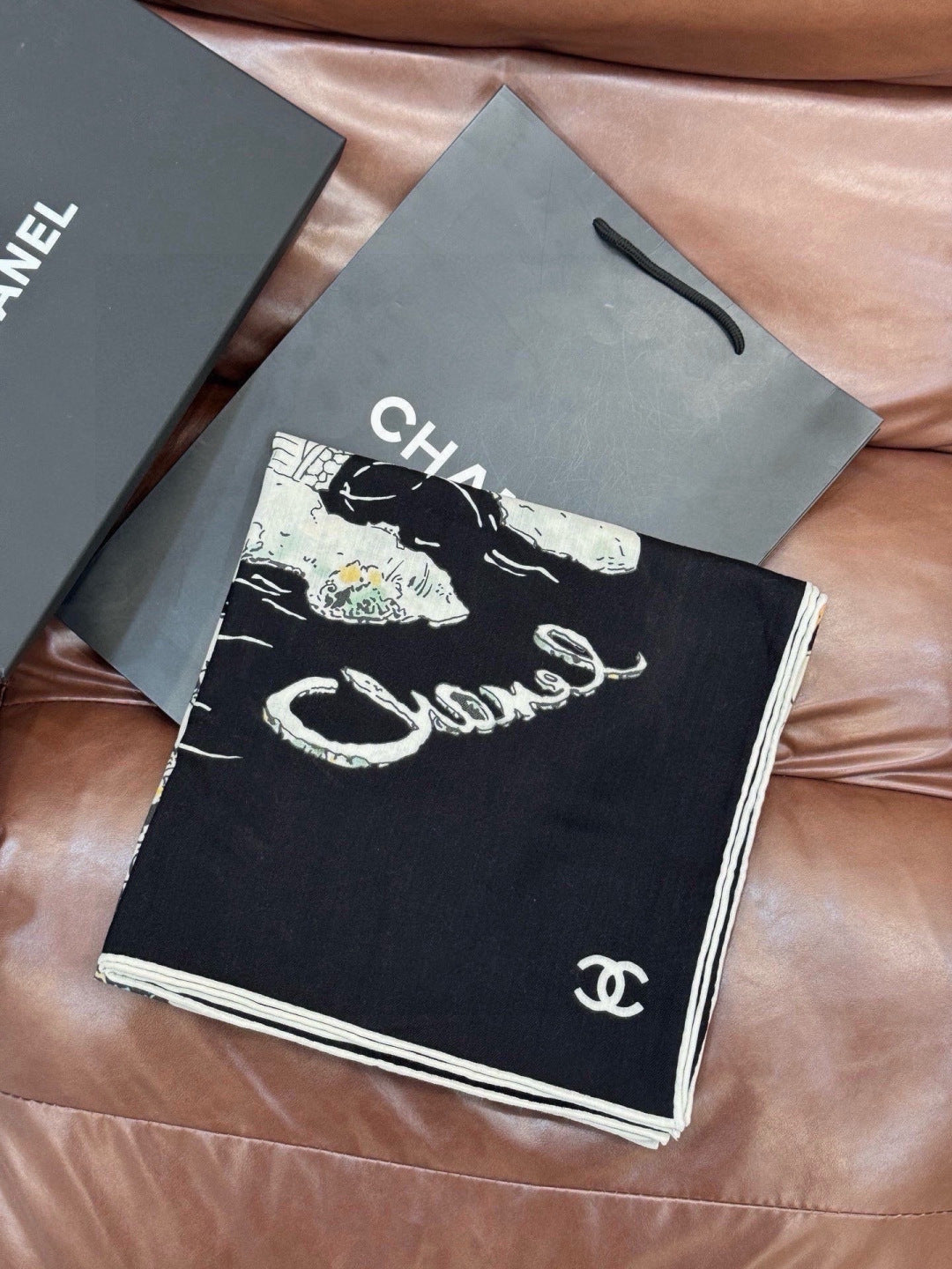 CHANEL 26S SCARF 135 IN CASHMERE AND SILK 309325