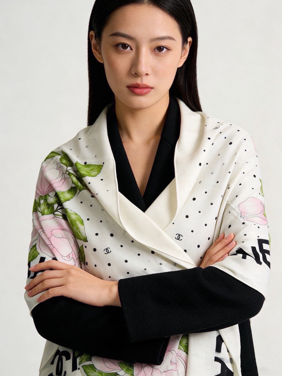 CHANEL 26S SCARF 140 IN CASHMERE AND SILK 309337