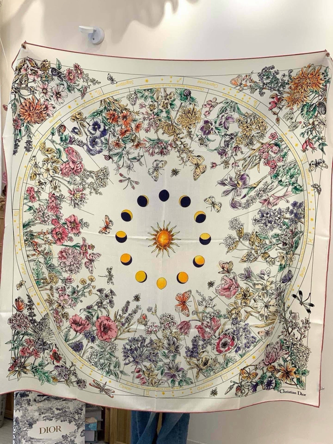 DIOR 26S SCARF 140CM IN CASHMERE SILK 309358