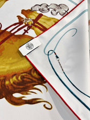HERMES 26S PRINTED SQUARE SCARF 88 IN SILK 309922
