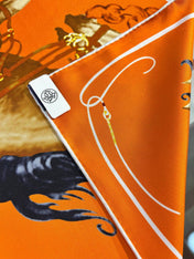 HERMES 26S PRINTED SQUARE SCARF 88 IN SILK 309923