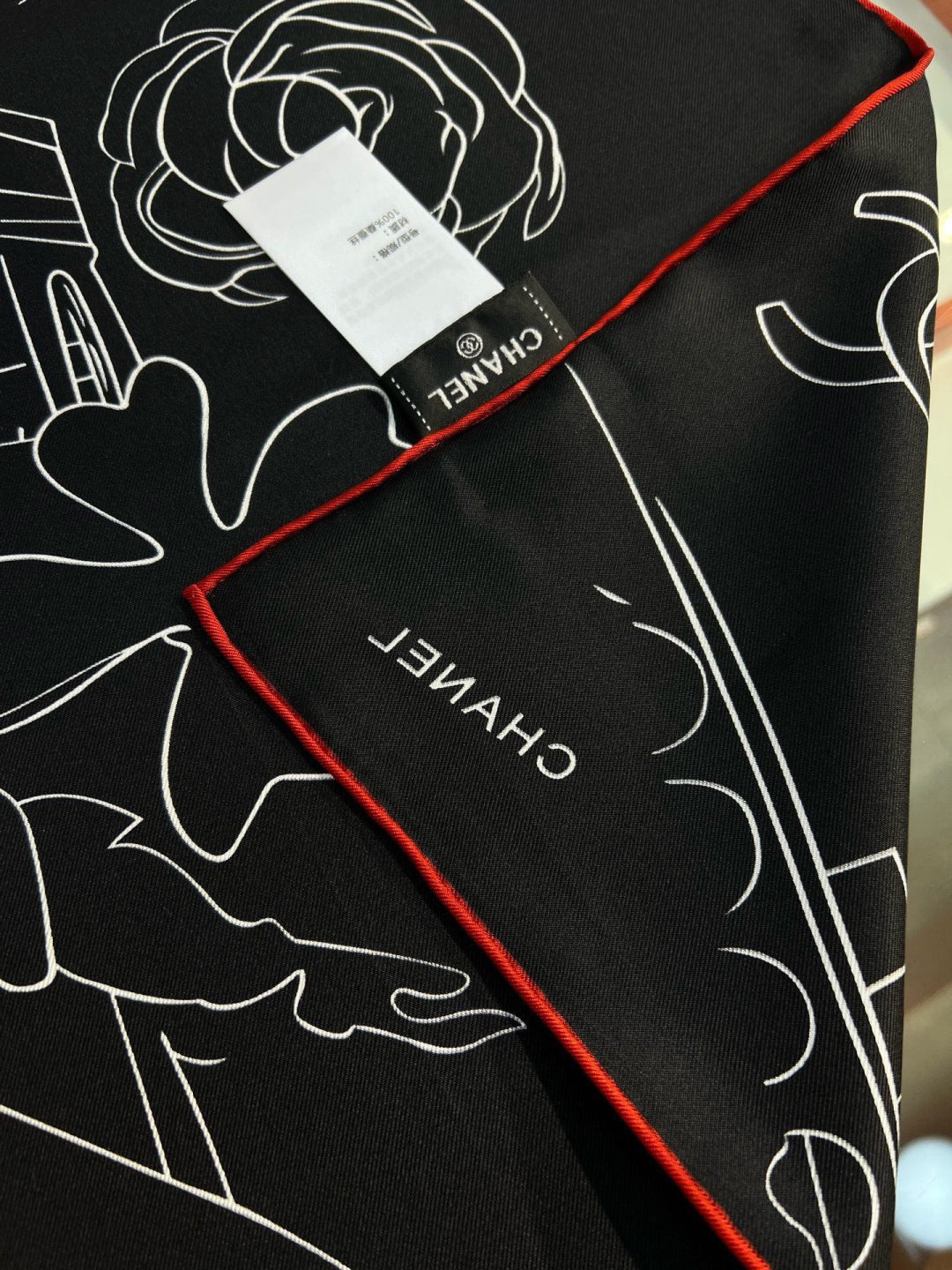 CHANEL 26S SCARF 90 IN SILK 309929