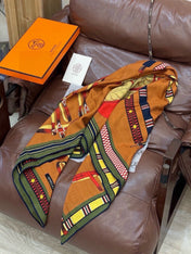 HERMES 26S PRINTED SQUARE SCARF 140 IN SILK 311925