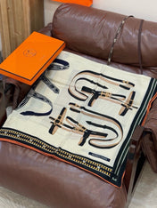 HERMES 26S PRINTED SQUARE SCARF 140 IN SILK 311927