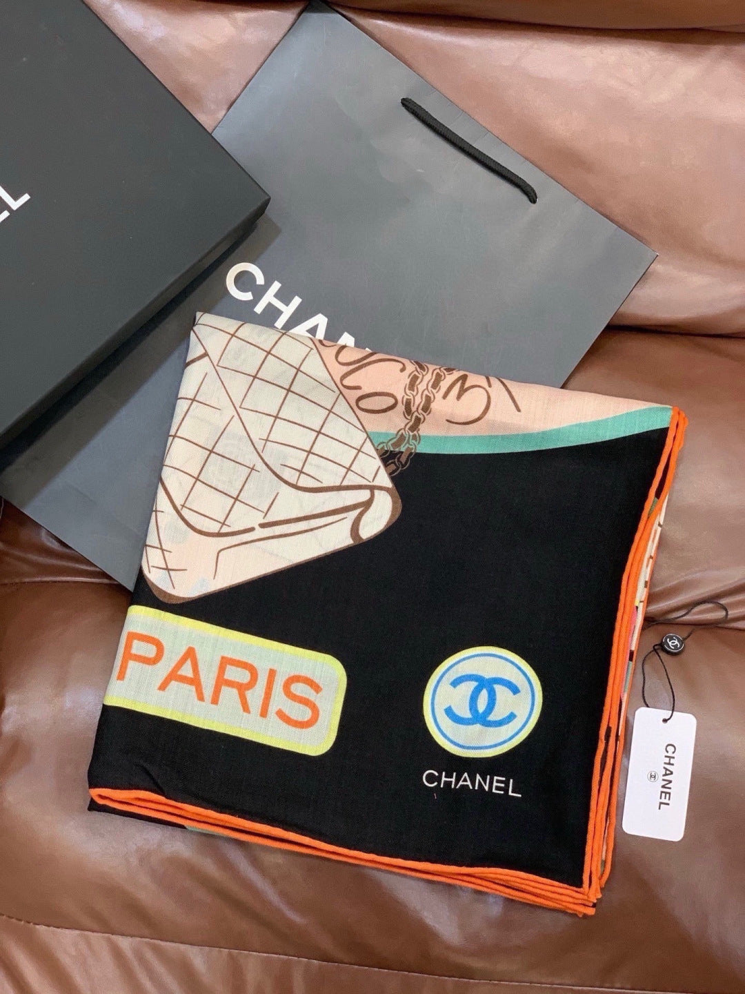 CHANEL 26S SCARF 135 IN SILK 311939