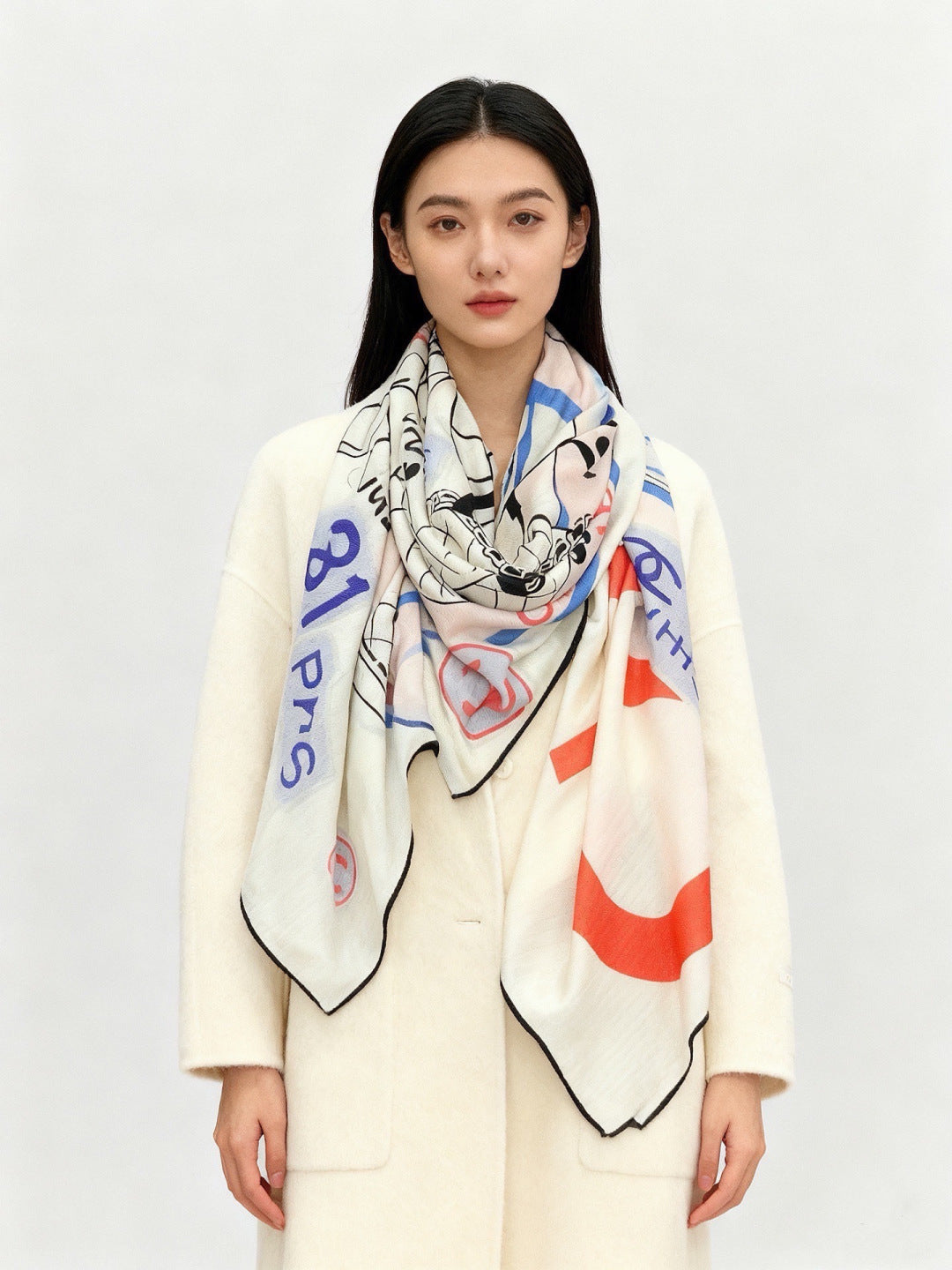 CHANEL 26S SCARF 135 IN SILK 311940
