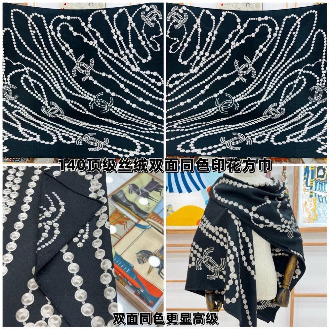 CHANEL 26S SCARF 140 IN SILK 311964