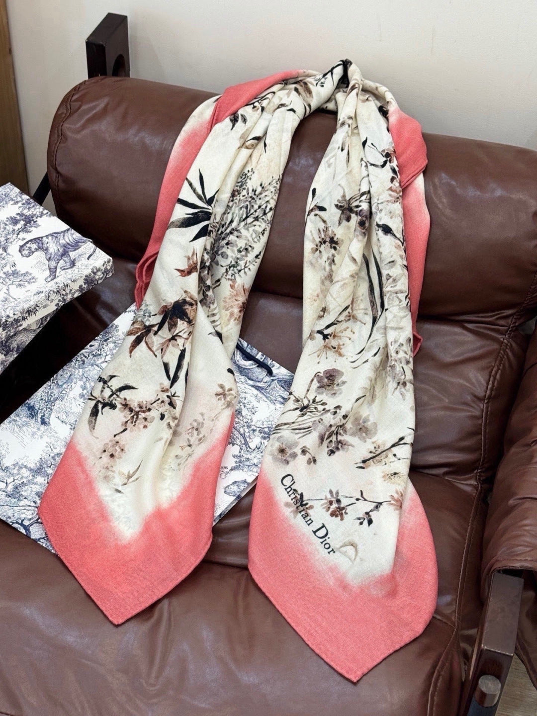 DIOR 26S SCARF 140CM IN CASHMERE SILK 311969