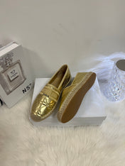 GRANVILLE ESPADRILLE GOLD QUILTED CANNAGE CALFSKIN