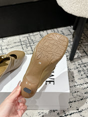 CHLOÉ 26S HIGH-HEELED MULES IN CAMEL BROWN CALFSKIN
