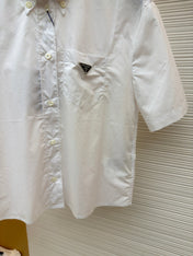 PRADA 26S SHORT-SLEEVE BUTTON-DOWN SHIRT 1161