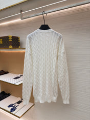 PRADA 26S CABLE-KNIT CREWNECK SWEATER 1091