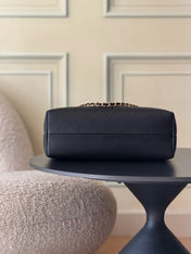 CHANEL 25S HOBO BAG 36 IN BLACK LAMBSKIN WITH GOLD HARDWARE