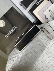 CHANEL 26S VANITY BAG 19 IN BLACK QUILTED LAMBSKIN SILVER HARDWARE