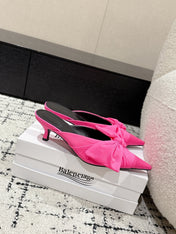 KNIFE LAVALIÈRE 45MM MULE IN BRIGHT PINK NYLON JERSEY